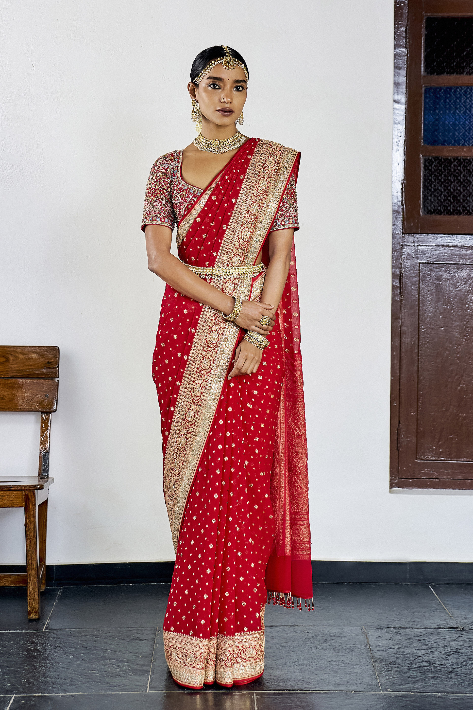 Priyo Benarasi Silk Saree - Red